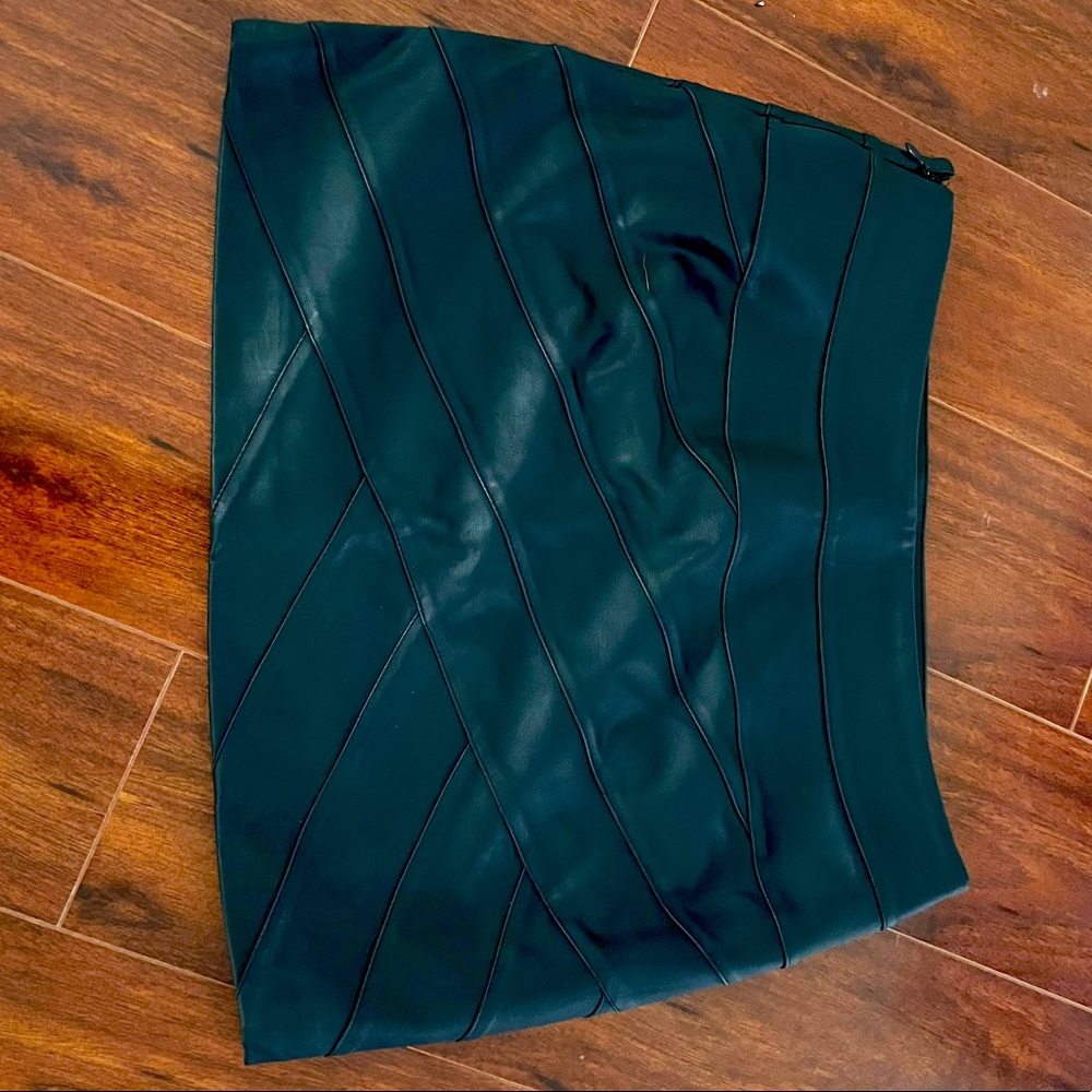 Express leather mini skirt